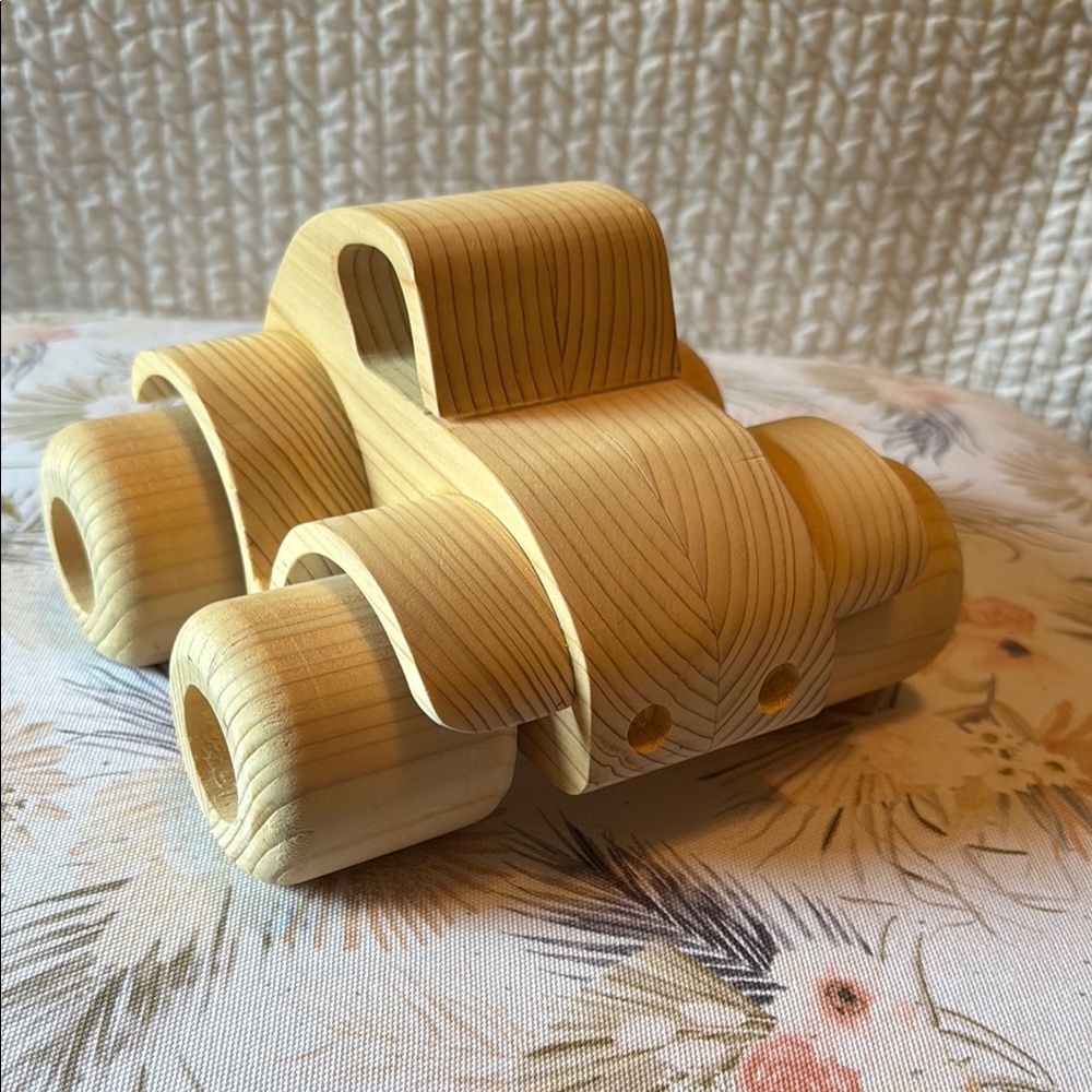 Natural Wooden Toy Baja Car, Handmade